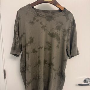 Lululemon Fundamental Green Tie-Dye Short Sleeve Tee